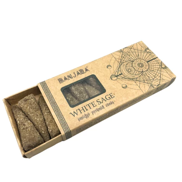 Cones de Pirâmide Banjara Smudge - Trigo Branco