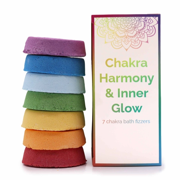 Bombas de Banho de Chakra - Caixa Grande - Harmonia de Chakra e Brilho Interior