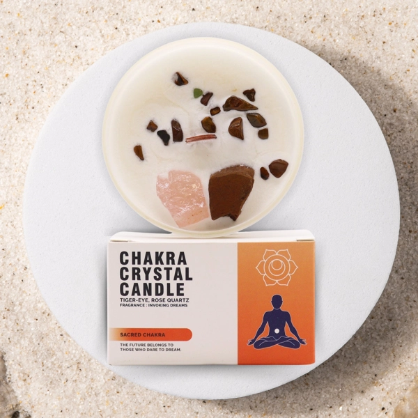 Velas de Cristal Chakra - Chakra Sagrado