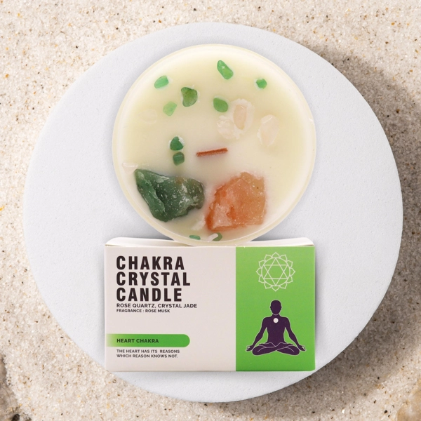 Velas de Cristal Chakra - Chakra Cardíaco