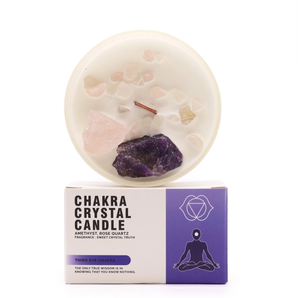 Velas de cristal de chakra - Chakra do terceiro olho