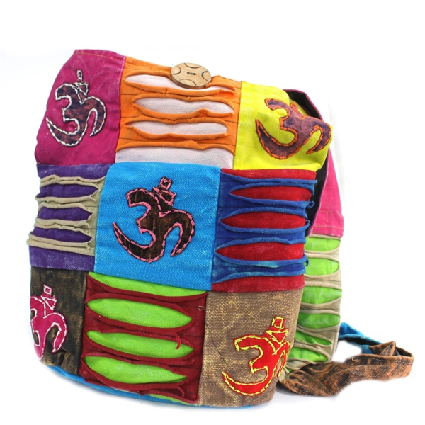 Bolsa Étnica Estilo Hippie - Teal / Om