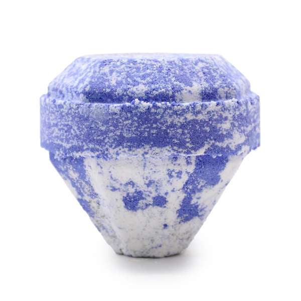 Bomba de banho de pedras preciosas - branca e azul