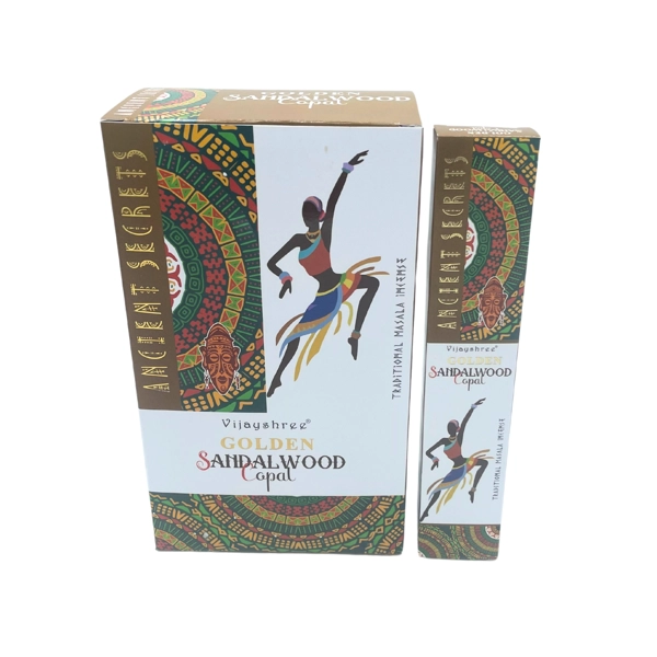 15 g de copal dourado e sândalo