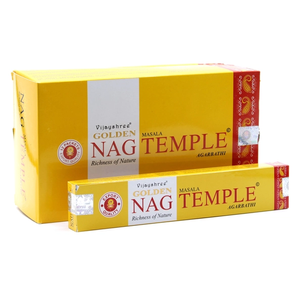 15g Incienso Dorado Nag - Templo