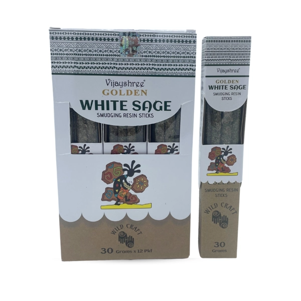 Bastões para manchas de resina de sálvia branca dourada 30g (6 unidades)