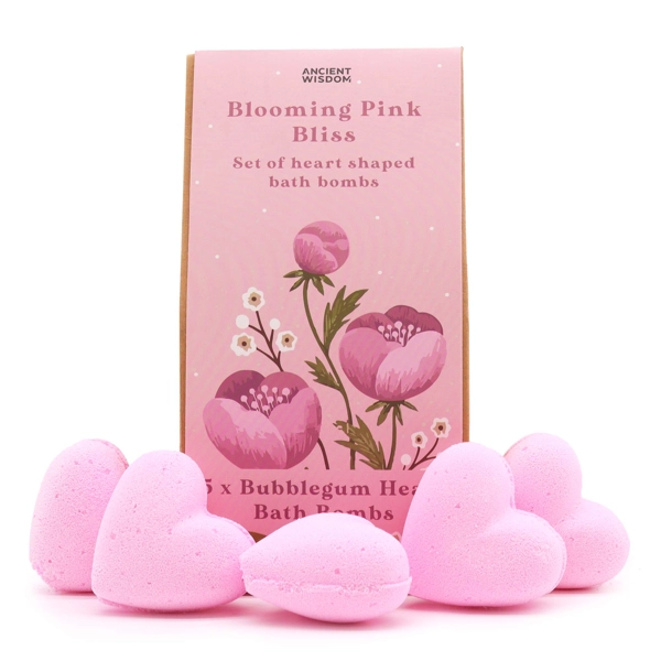 Conjunto de bomba de banho Blooming Pink Heart-Happiness