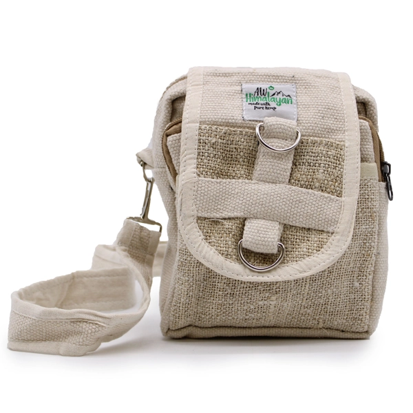 Bolsa de viagem Body-Cross em cânhamo e algodão natural