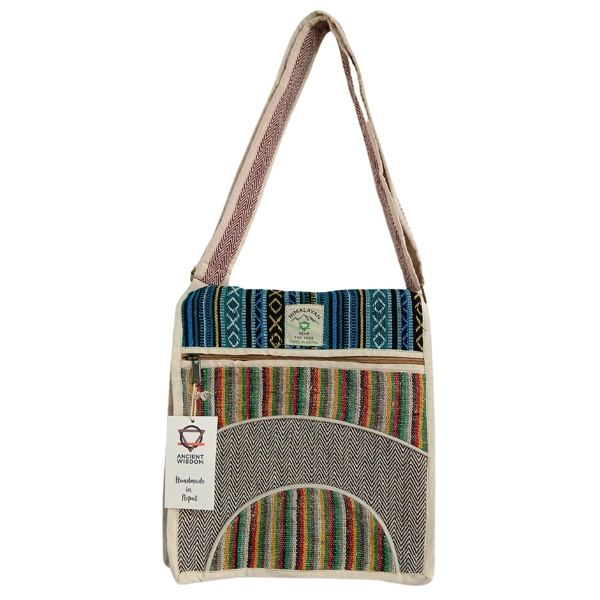 Bolsa mensageiro para laptop de cânhamo - Curves
