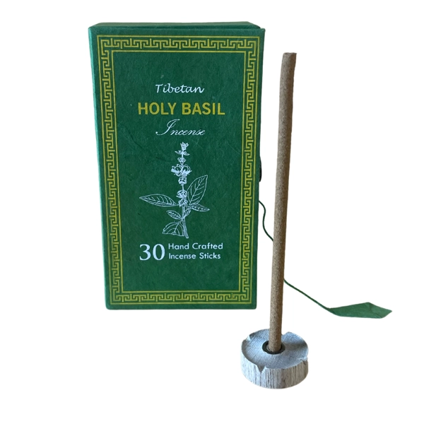 Conjunto presente de incenso do Himalaia - Albahaca Sagrada