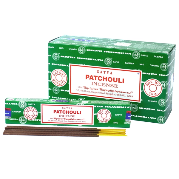 Bastões de Incenso Satya 15g - Patchouli ou Oriza