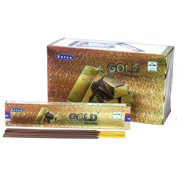 Bastões de Incenso Satya 15g - Ouro