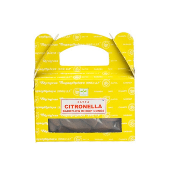 Caixa de 24 Cones de Refluxo - Satya Citronela