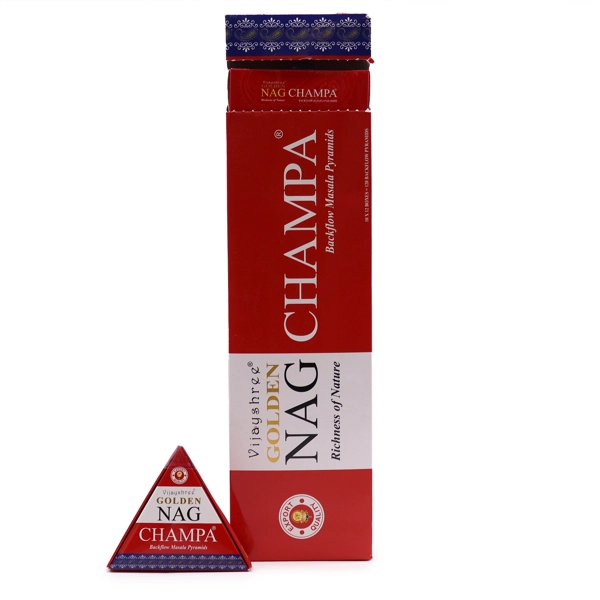 Cones de Incenso Jumbo Golden Nag - Champa Reflux 42g