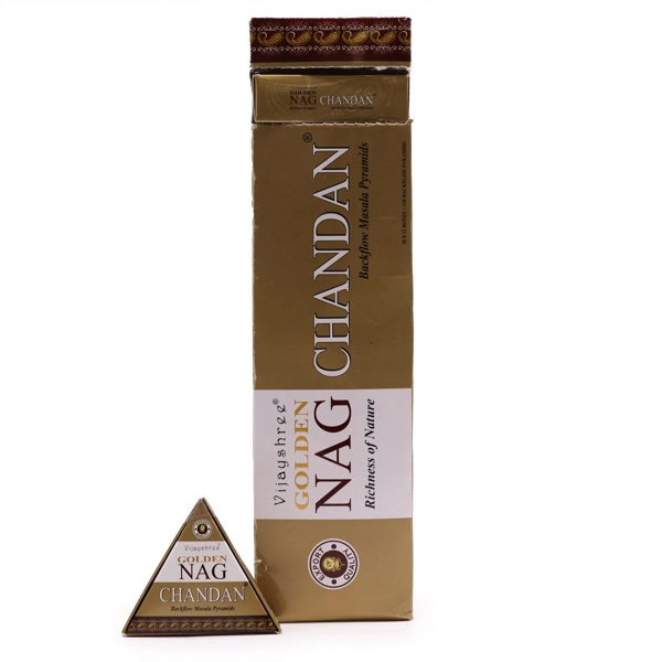 Cones de Incenso Jumbo Golden Nag - Chandan Reflux 42g