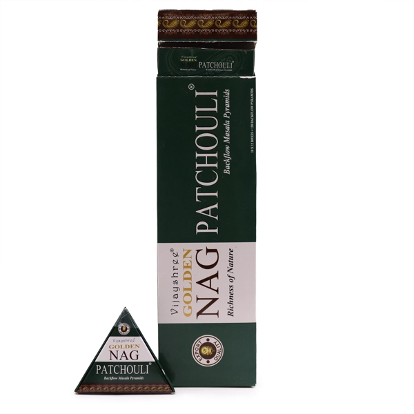 Cones de Incenso Golden Nag Jumbo - Refluxo de Patchouli 42g