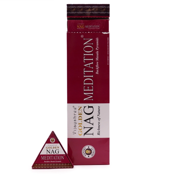 Cones de Incenso Dourado Jumbo Nag - Meditação do Refluxo 42g