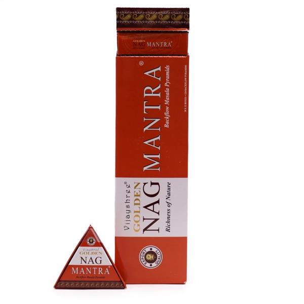 Cones de Incenso Jumbo Golden Nag - Mantra Reflux 42g