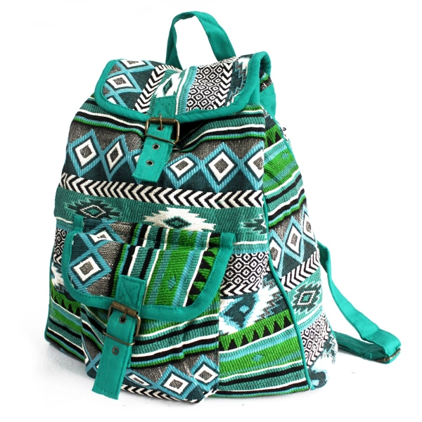 Tecido Jacquard - Mochila Teal