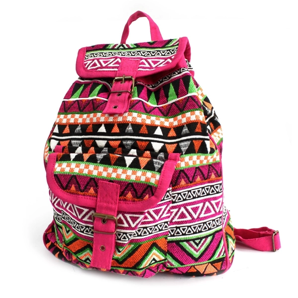 Tecido Jacquard - Mochila Rosa