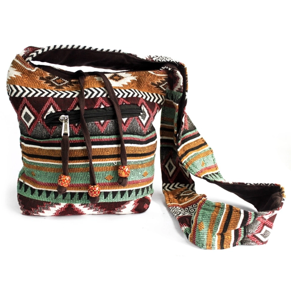 Tecido Jacquard - Mochila peq. Chocolate