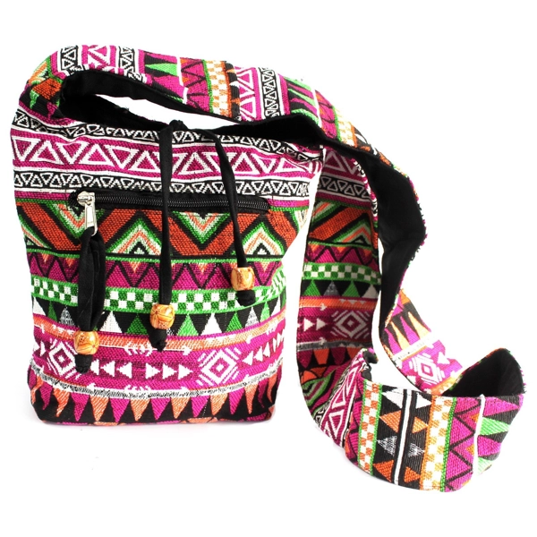 Tecido jacquard - Mochila pequena Rosa