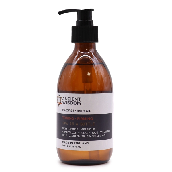 Óleo de massagem e banho de aromaterapia - tonificante e reafirmante 300 ml
