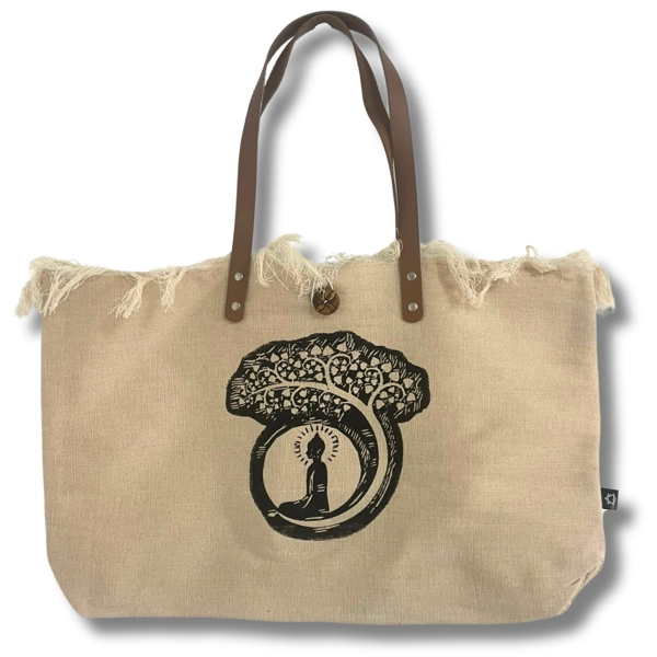 Bolsa com Alça de Couro Natural - Buda