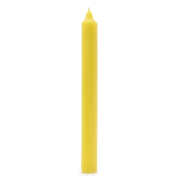 Velas a granel de cor sólida - limão rústico - pacote de 10