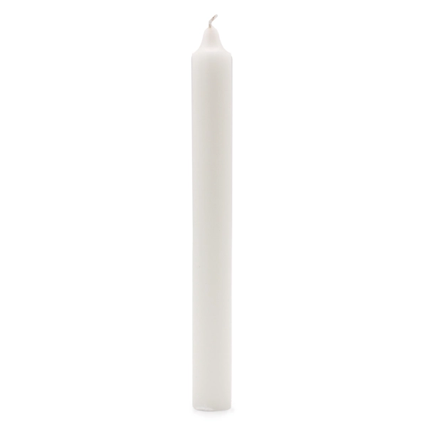 Velas a granel de cor sólida - branco rústico - pacote de 10