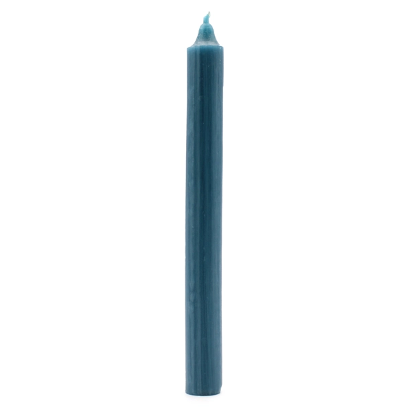 Velas a granel de cor sólida - azul-petróleo rústico - pacote de 10