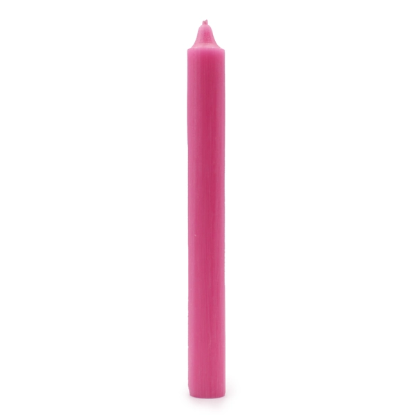Velas a granel de cor sólida - rosa profundo rústico - pacote de 10