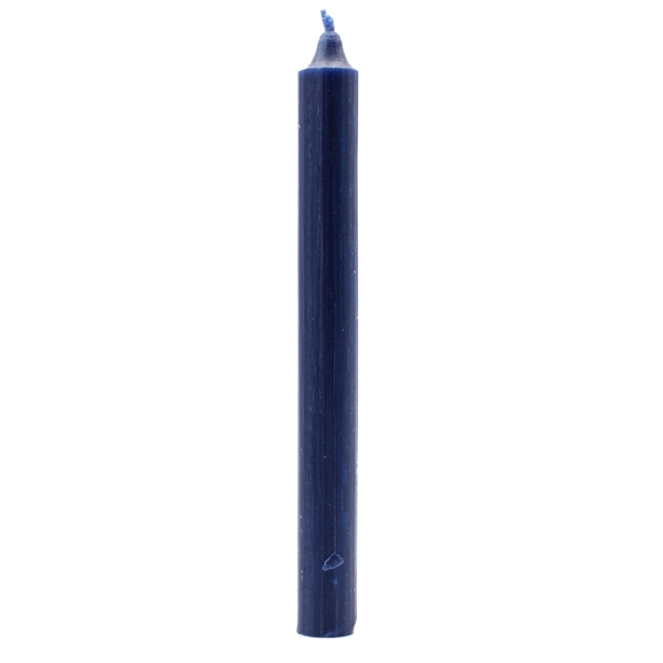 Velas a granel de cor sólida - azul marinho rústico - pacote com 10