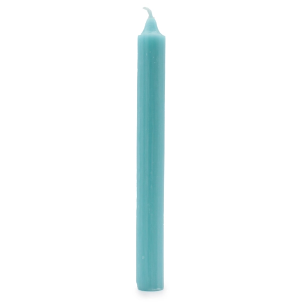 Velas a granel de cor sólida - Rustic Aqua - Pacote com 10