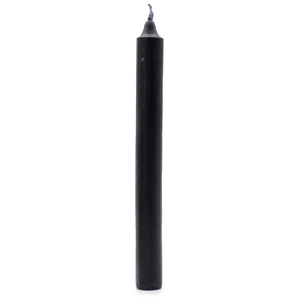 Velas a granel de cor sólida - preto rústico - pacote de 10