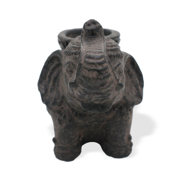 Incenso e castiçal de elefante (preto antigo)