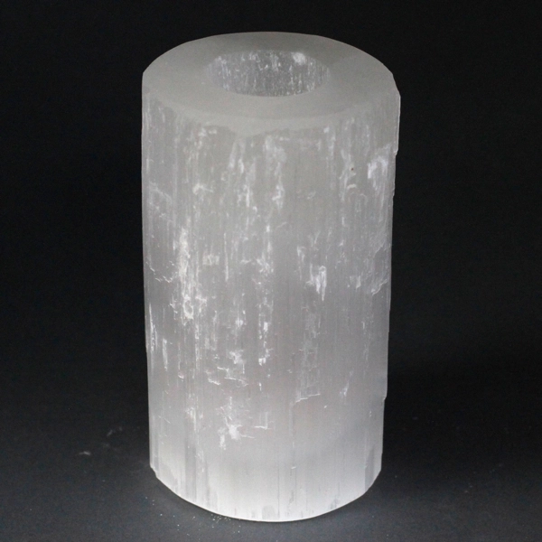 Candelabro Selenita cilindro 15 cm