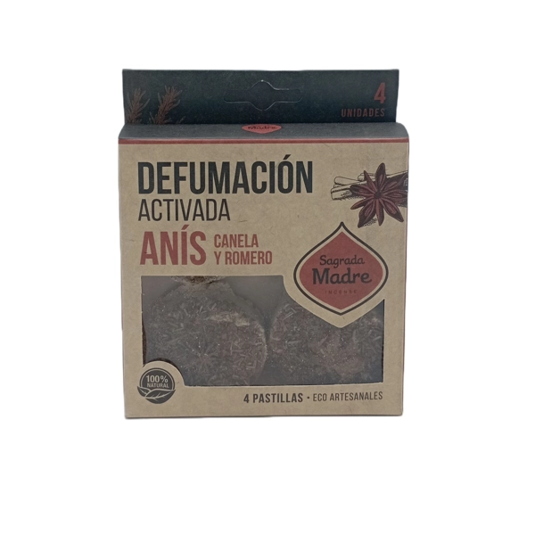 Comprimidos de Incenso de Resina X 4 Anis, Canela e Alecrim
