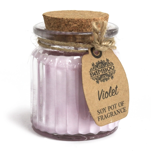 Vela em pote de cera de soja - Violeta