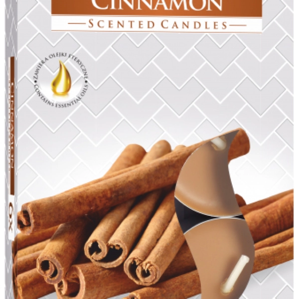 1x Set de 6 Velas de Chá Perfumadas - Canela