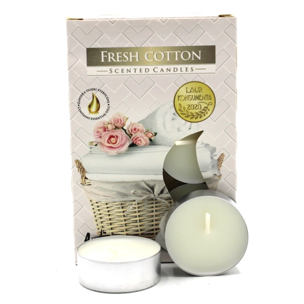 1x Set de 6 Velas de Chá Perfumadas - Algodón fresco