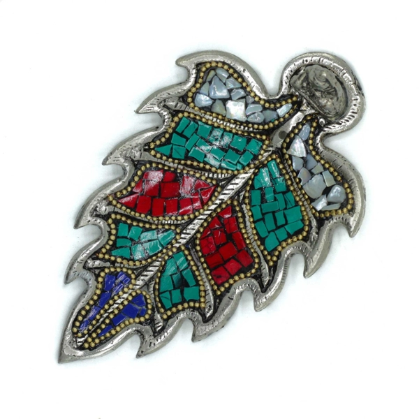 Porta-incenso de folha de Buda tibetano