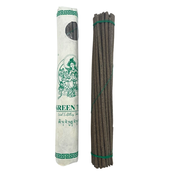 Pacote Rolado de 30 Incensos Tibetanos Premium - Tara Verde